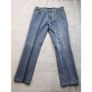 Ermenegildo Zegna Jeans Mens 35x31 Blue medium Wash Denim Straight Leg Italy